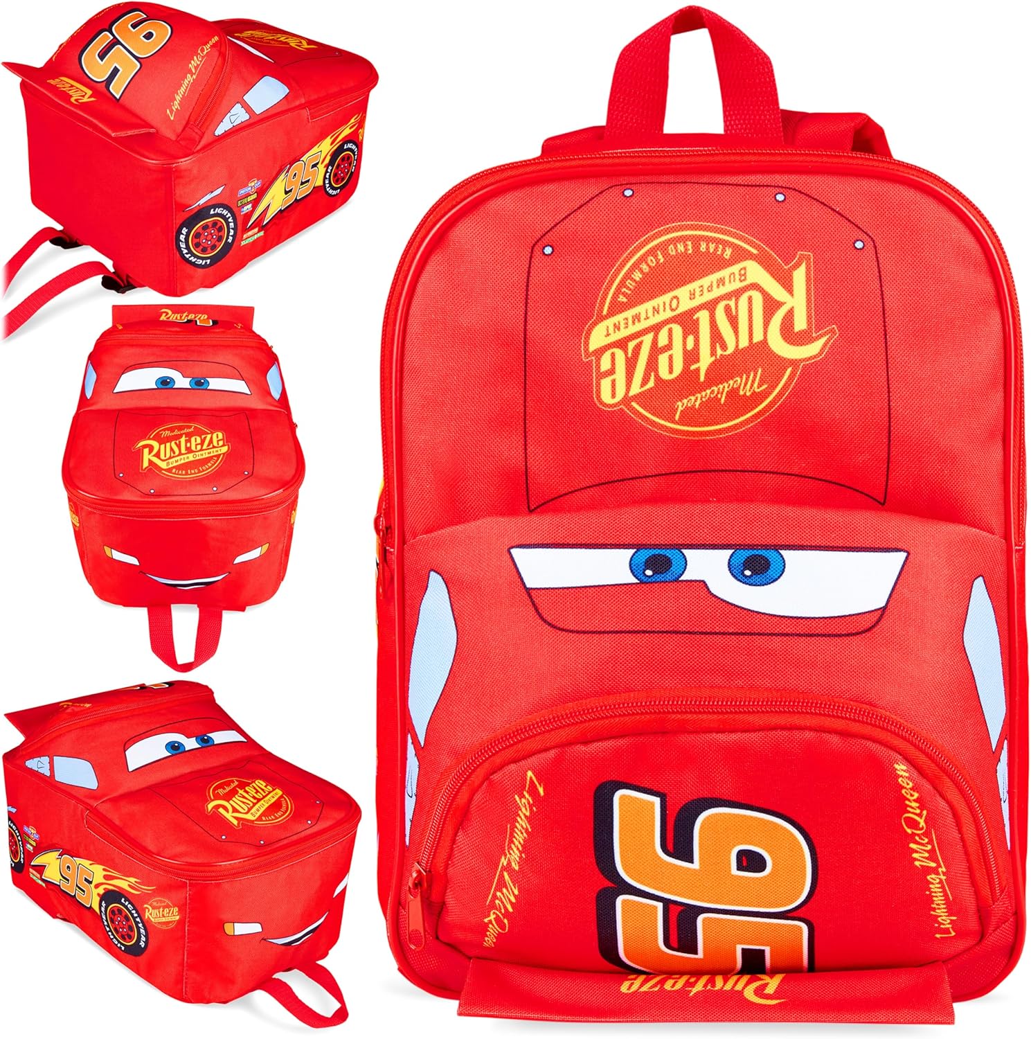 Disney Cars Backpack for Kids Lightning McQueen Mini Backpack Girls Boys School Supplies Preschool Daycare Rucksack Back to School Bag Gifts for Kids