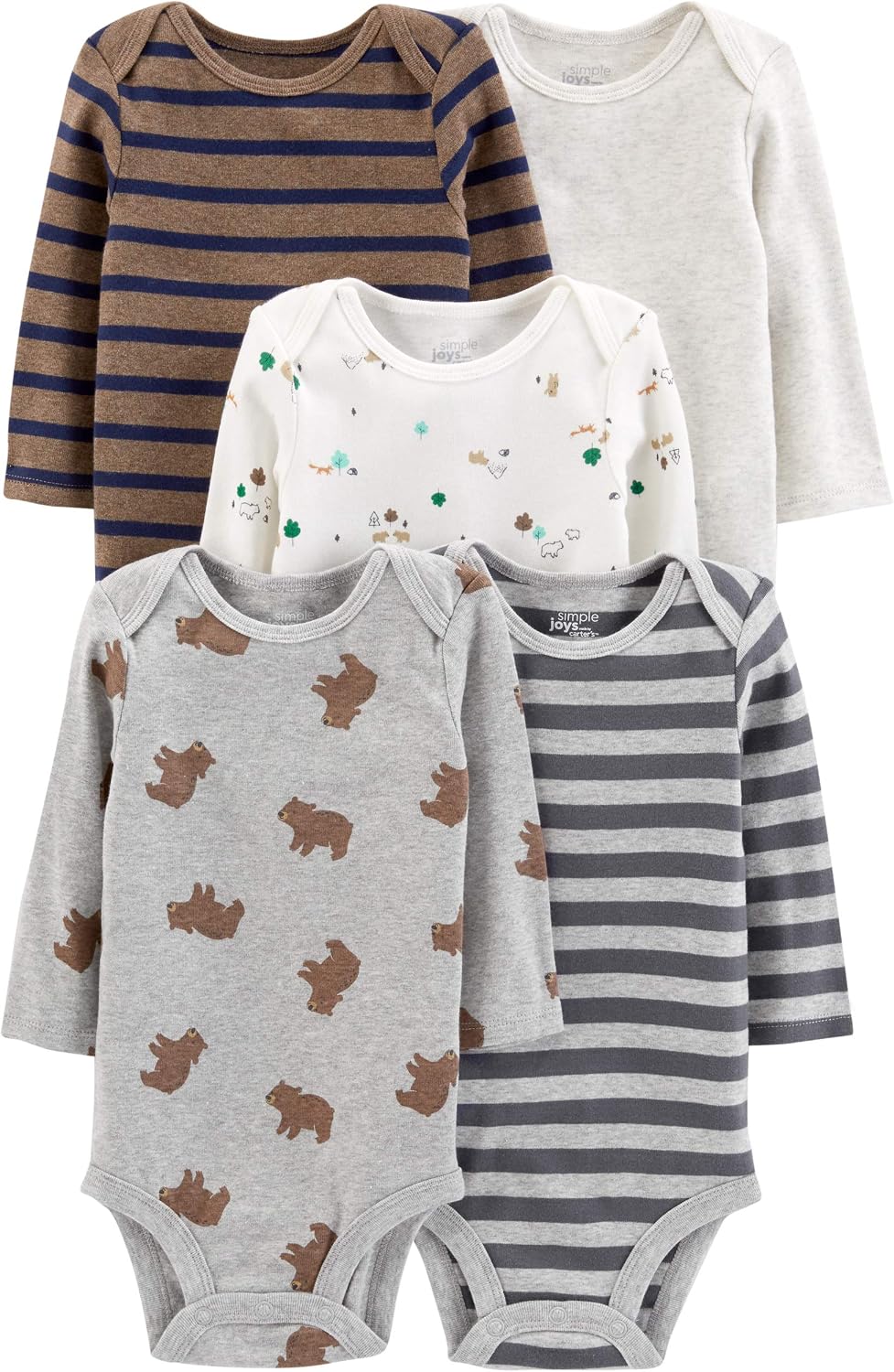 Simple Joys by Carter’s Baby Boys Long-Sleeve Bodysuit Pack of 5Bodysuit