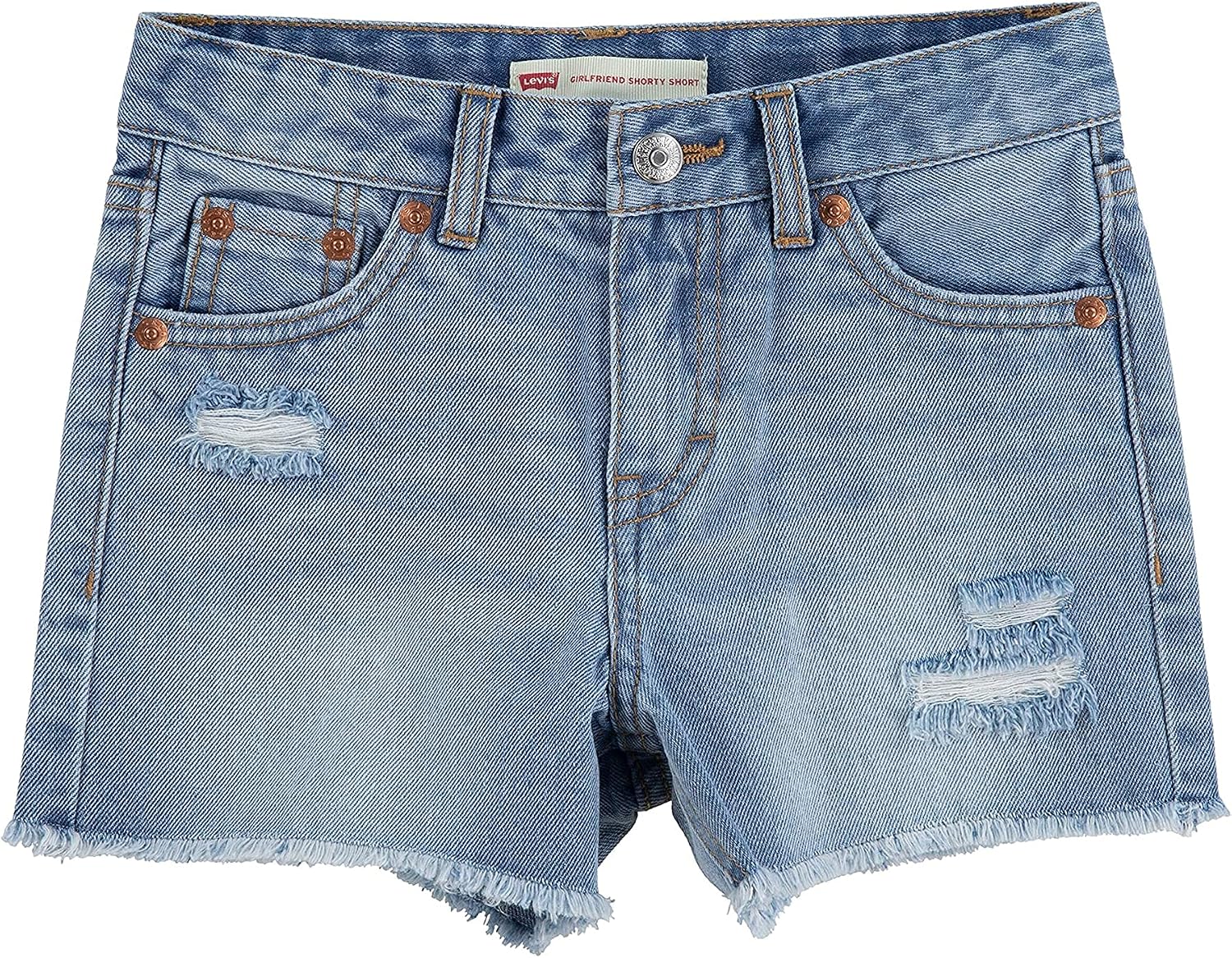 Levi’s Girls’ Girlfriend Fit Denim Shorty Shorts