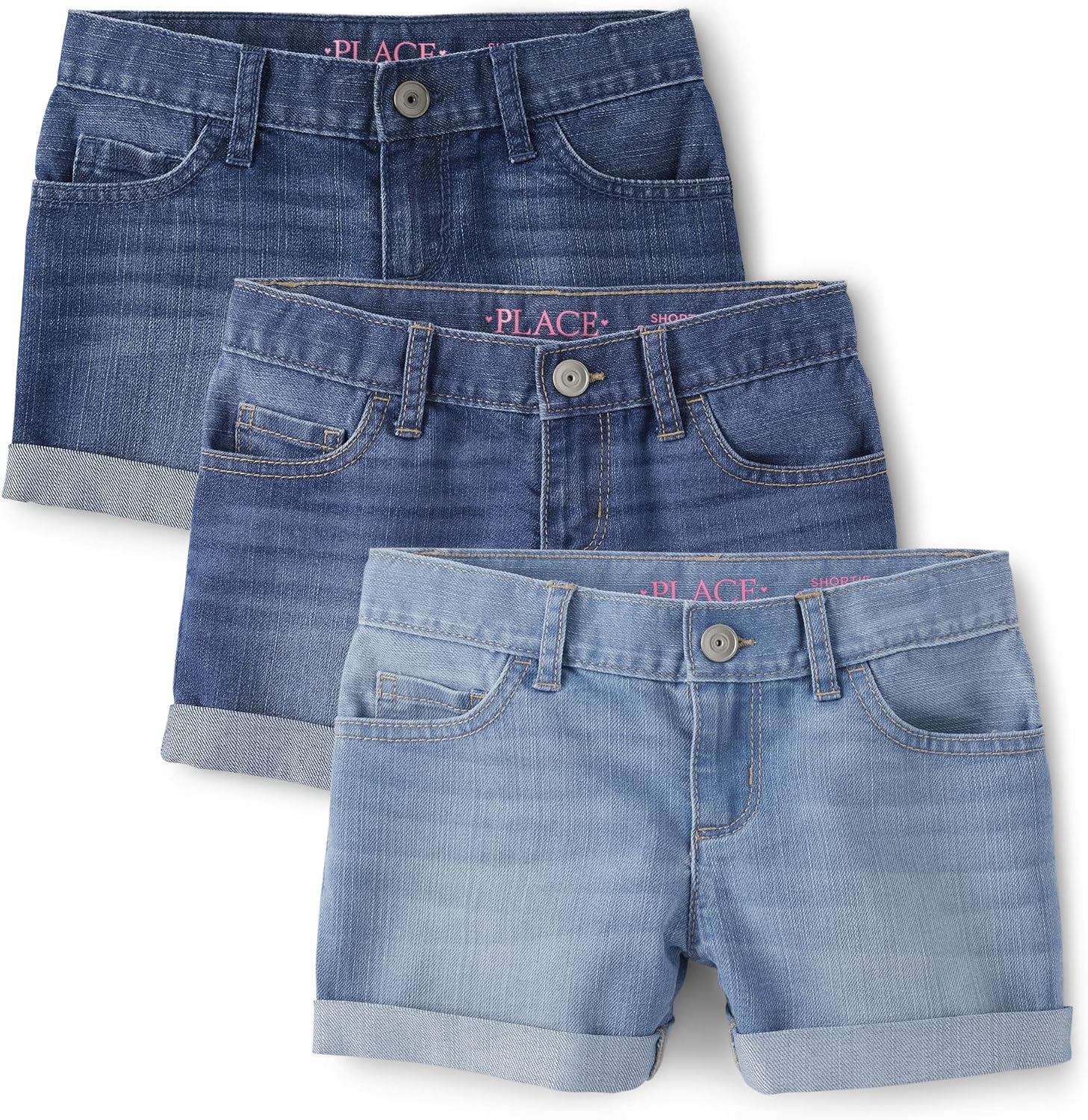 The Children’s Place Girls Denim Shortie Shorts