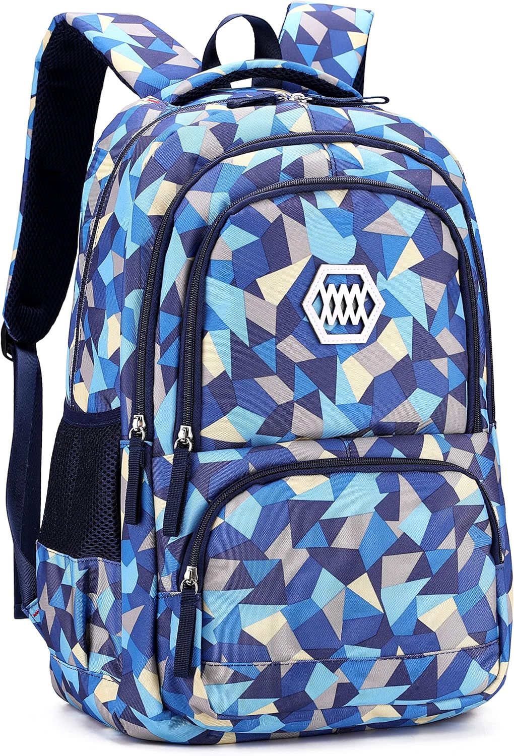 Bansusu Geometric Print Kids Backpack for Girls Boys School Bag Bookbags