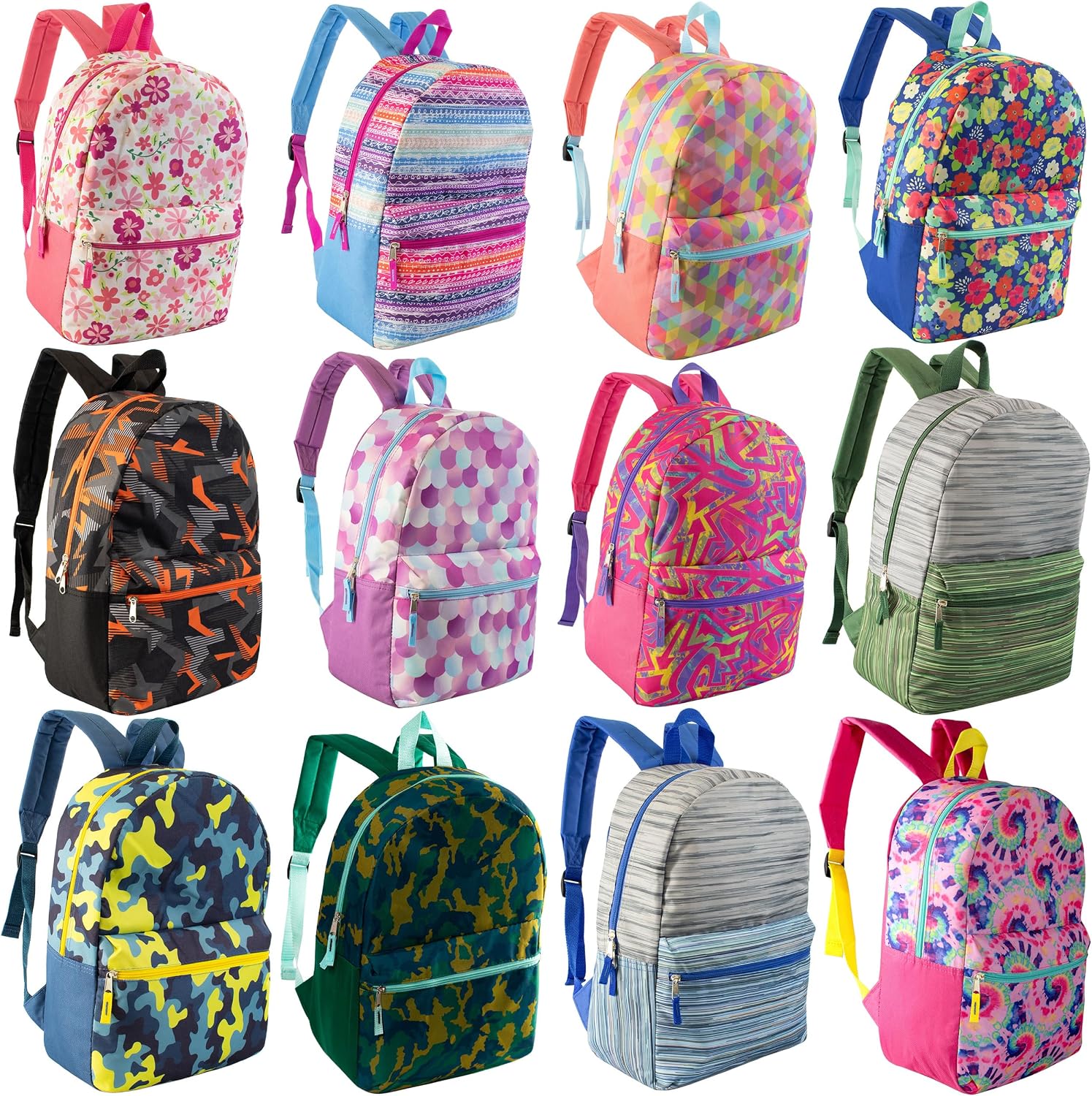 17″ School Backpacks for Kids – Backpacks in Bulk for Elementary, Middle, and High School Students in Assorted Colors