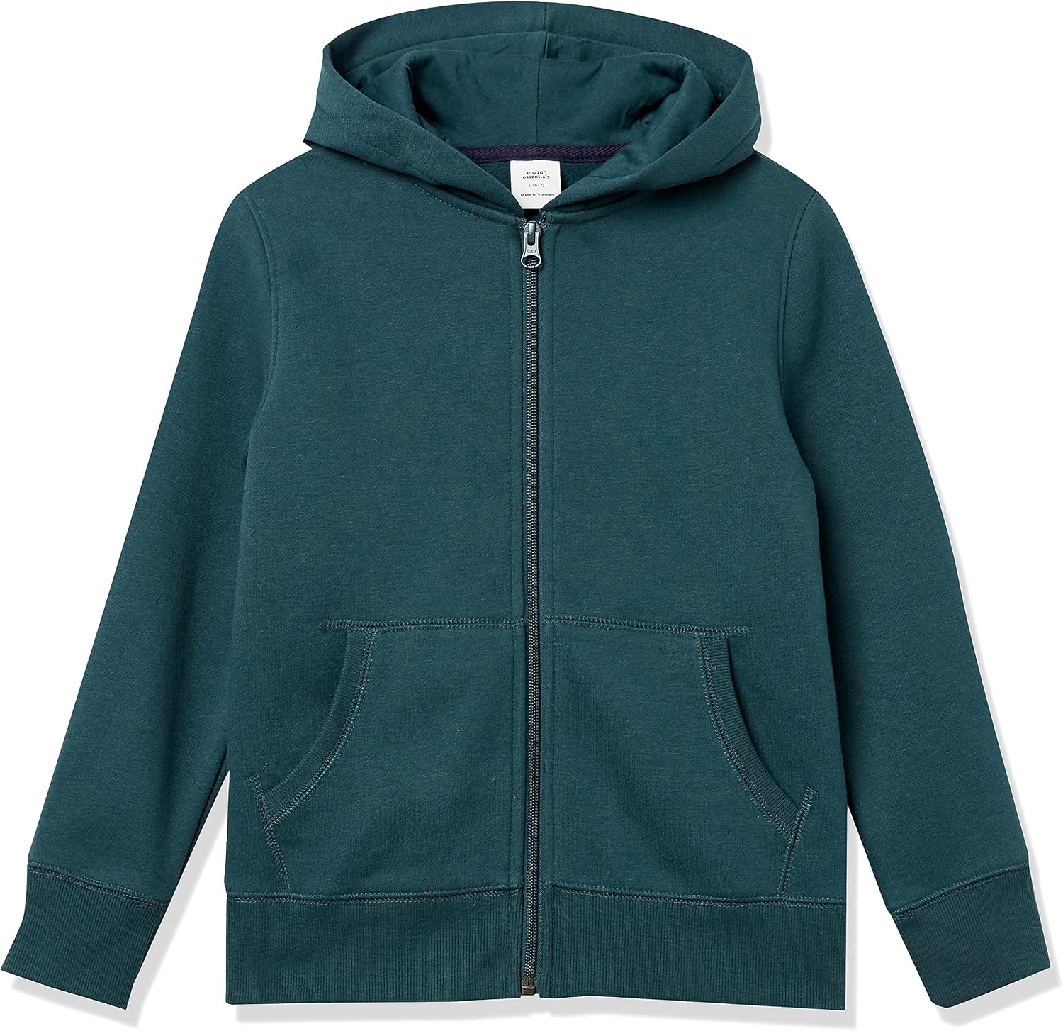 Amazon Essentials Boys and Toddlers’ Hooded Navy Blue Zip-Up Fleece Sweatshirt