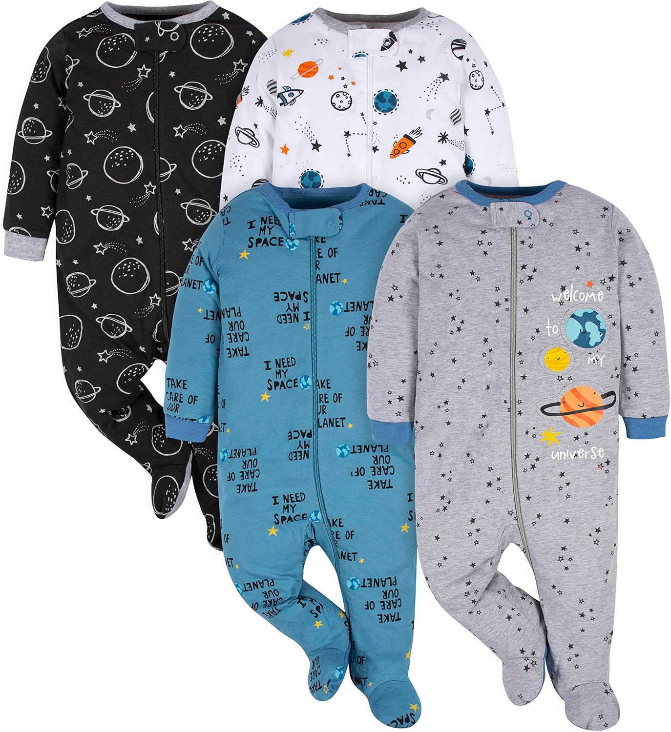 Gerber baby-boys 4 Pack Sleep ‘N Play Footie