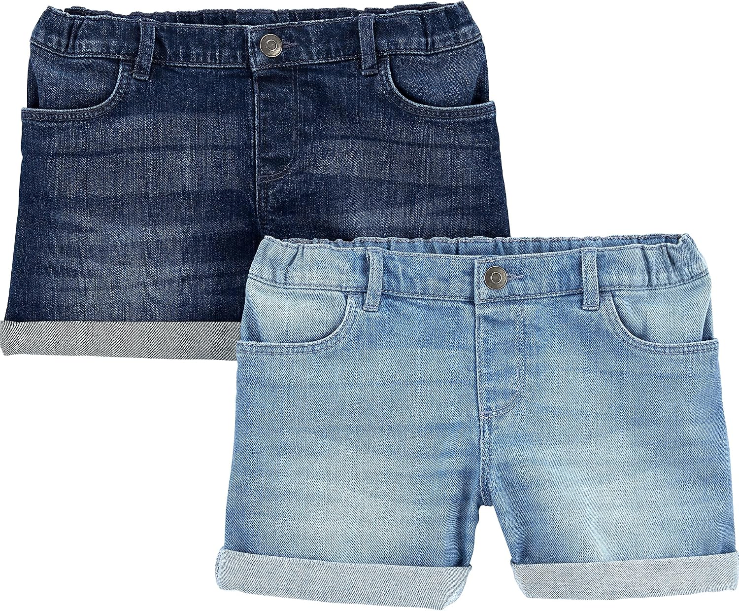 Simple Joys by Carter’s Girls Denim Shorts, Pack of 2