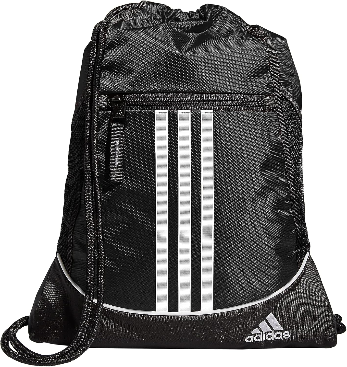 adidas Alliance Sackpack – Drawstring Backpack for Sports, Small Gym Bag, Black/2, OSFA