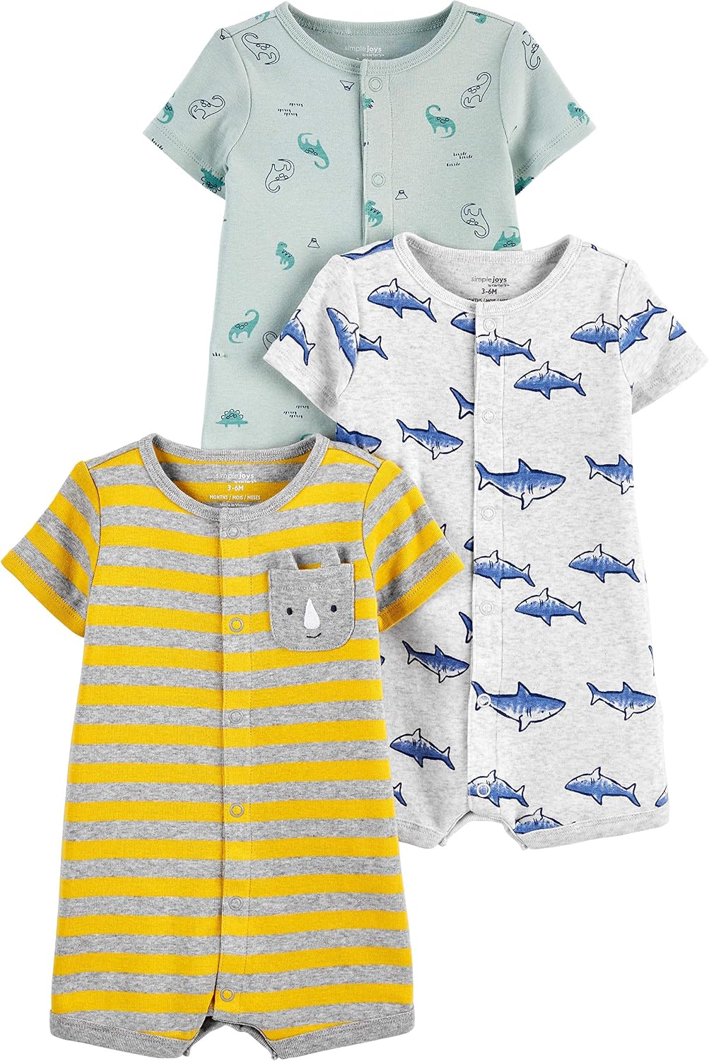 Simple Joys by Carter’s Baby 3-Pack Snap-up Rompers