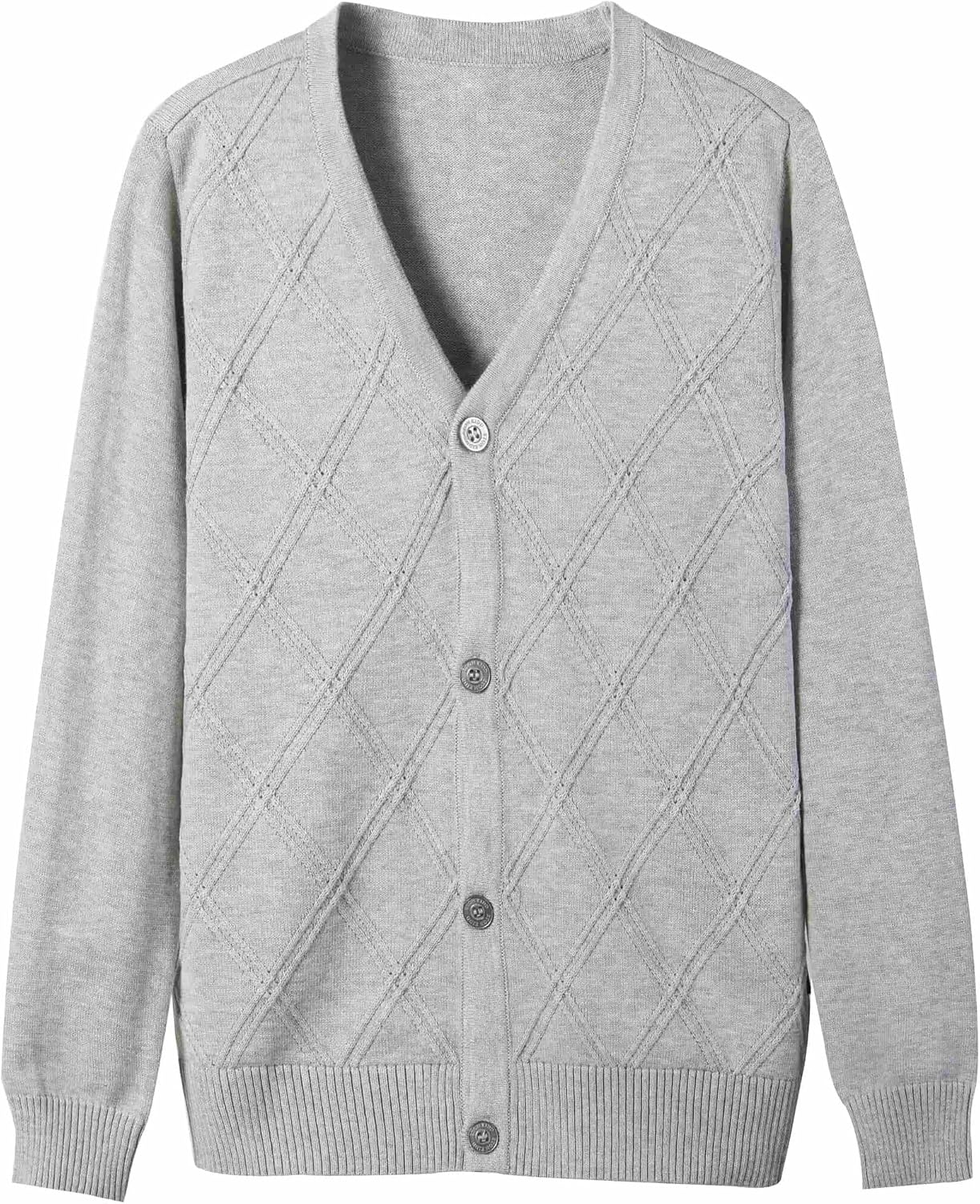 eton kidd 100% Cotton V-Neck School Uniform Diamond Knit Cardigan Sweater