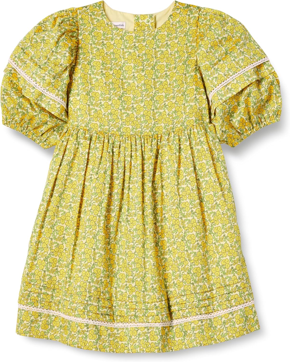 Amazon Essentials Girls and Toddlers’ 100% Cotton Puff-Sleeve Fit & Flare Dress