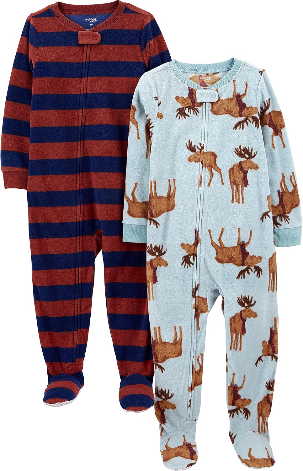 Simple Joys by Carter’s Unisex Child Holiday Loose-fit Flame Resistant Fleece Footed Pajamas