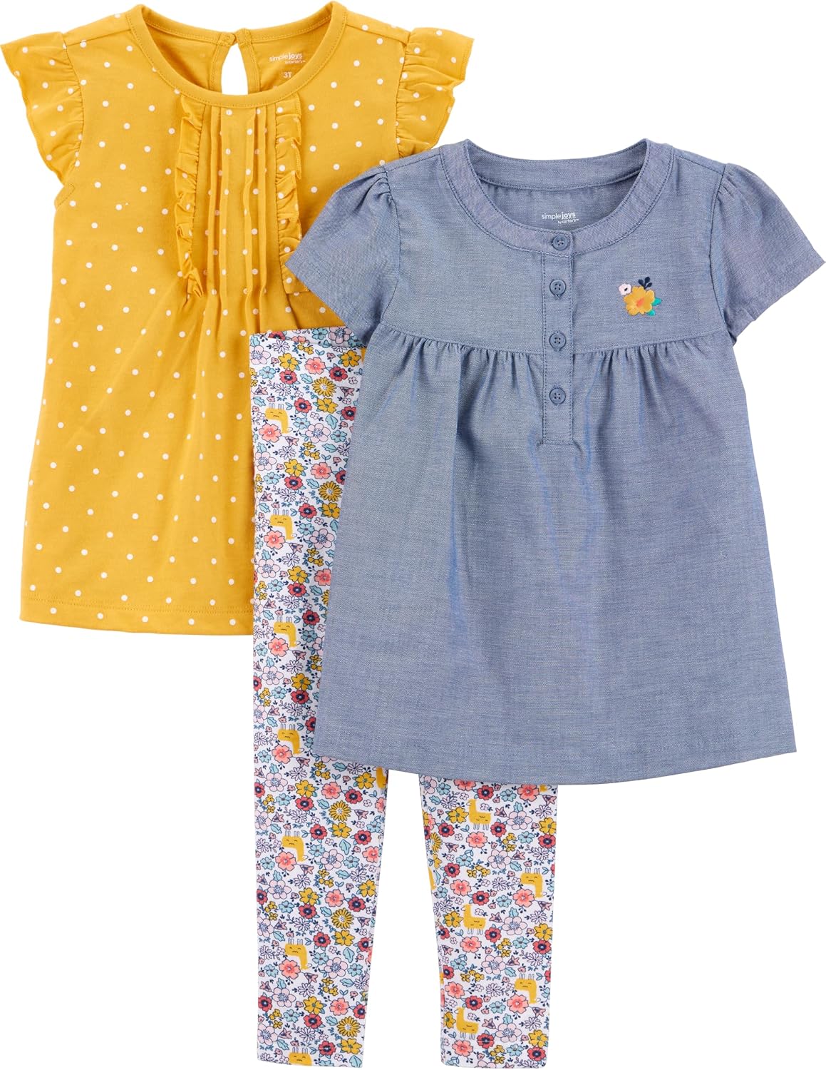 Simple Joys by Carter’s Baby Girls’ 3-piece Playwear Set