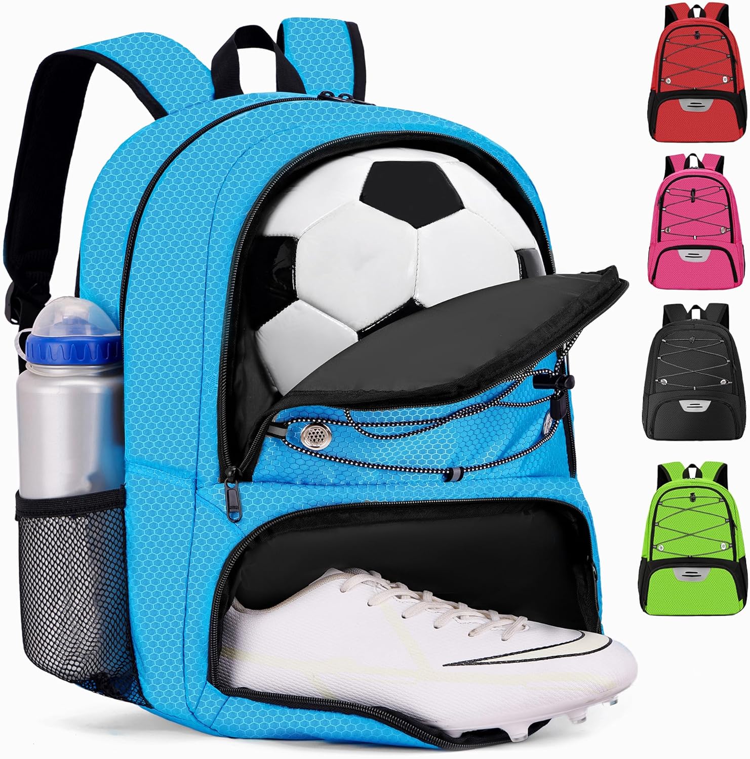 Hsmihair Youth Soccer Bag-Soccer Backpack&Backpack for Football Basketball,with Ball Compartment Separate Cleat Package