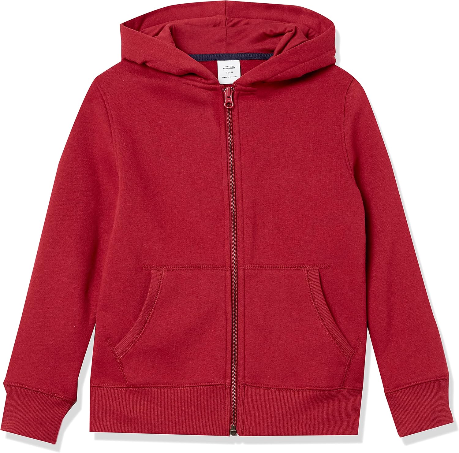 Amazon Essentials Boys and Toddlers’ Hooded Navy Blue Zip-Up Fleece Sweatshirt