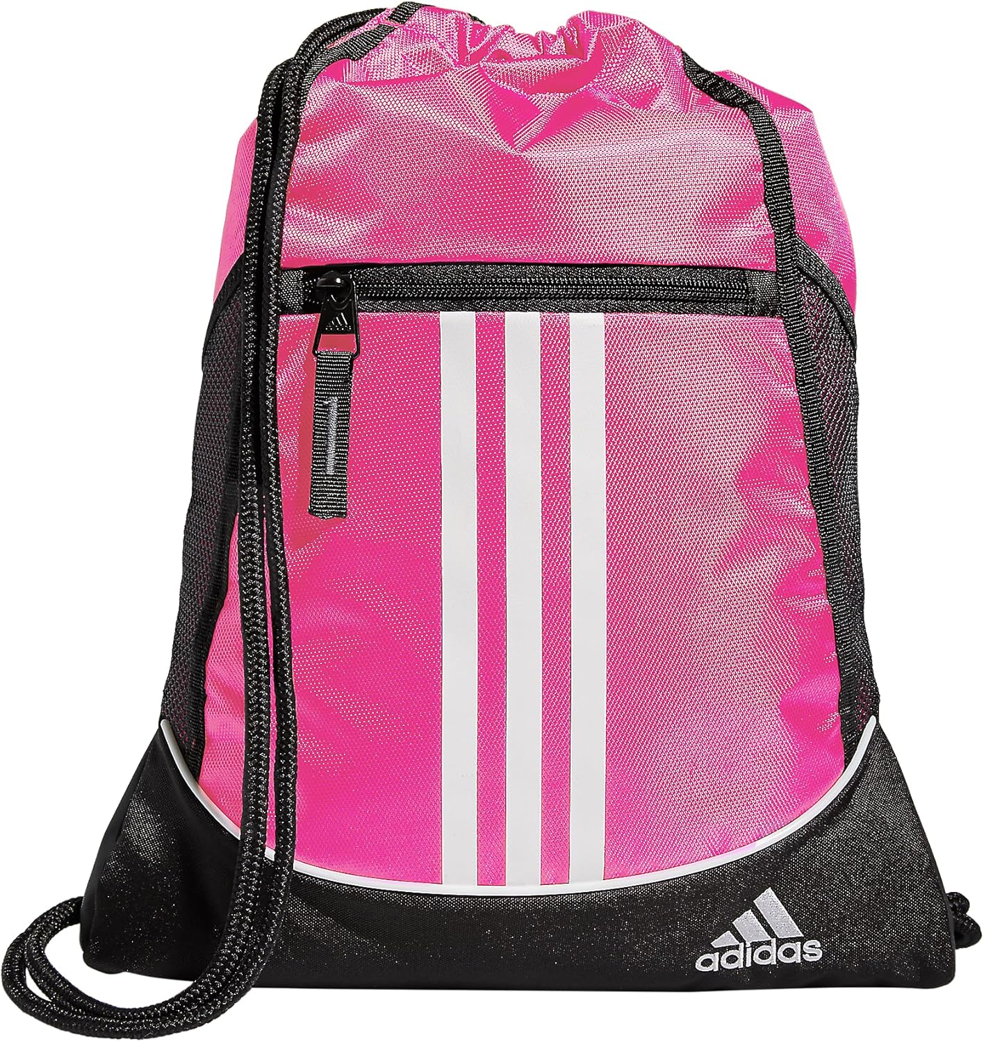 adidas Alliance Sackpack – Drawstring Backpack for Sports, Small Gym Bag, Team Shock Pink/2, OSFA