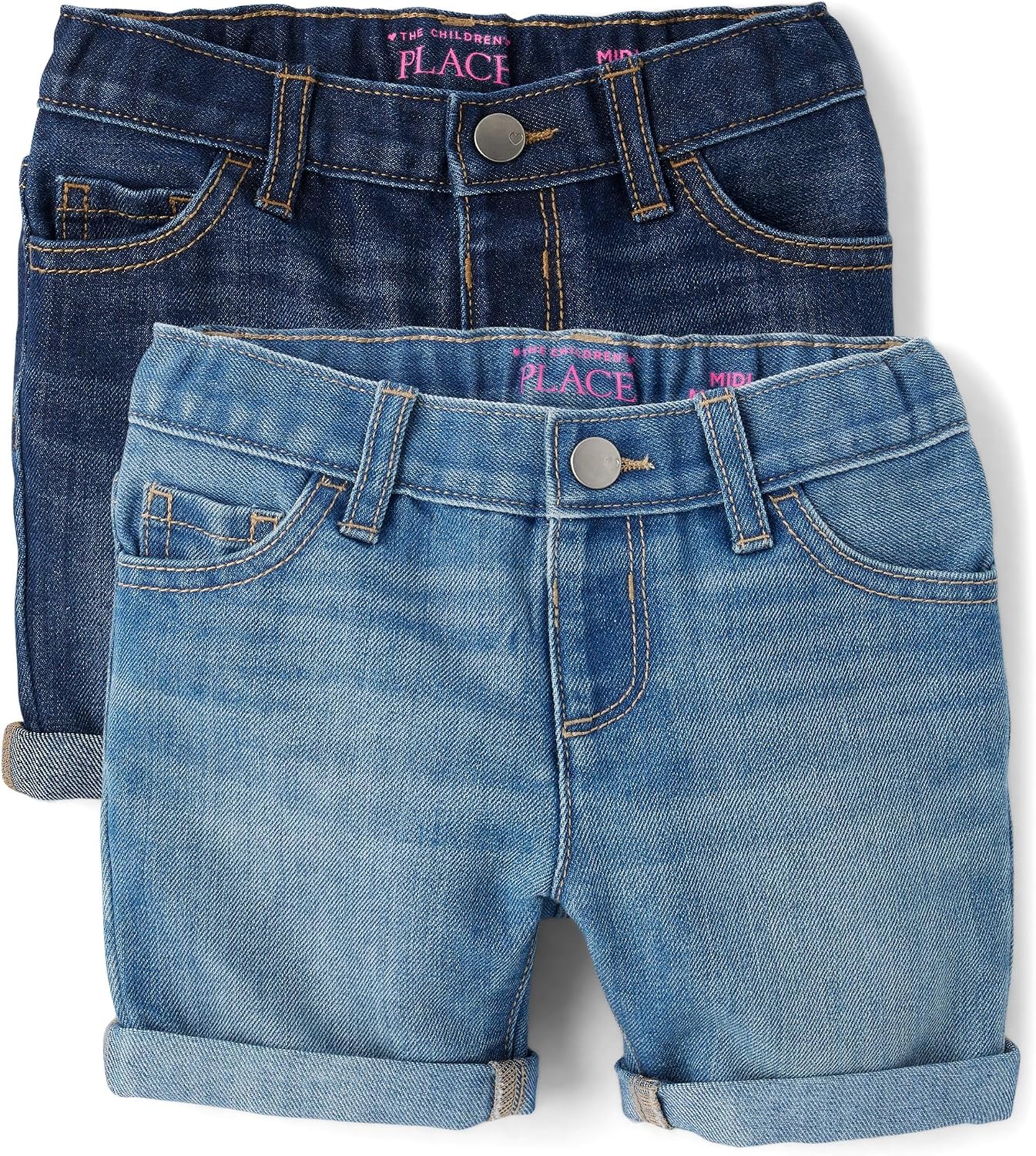 The Children’s Place Baby Girls’ and Toddler Denim Jean Shortie Shorts