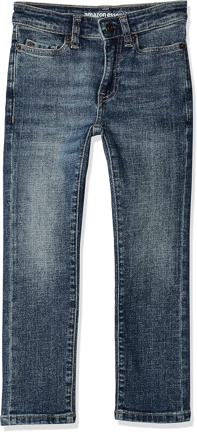 Amazon Essentials Boys’ Slim Fit Stretch Denim Straight Leg Jeans