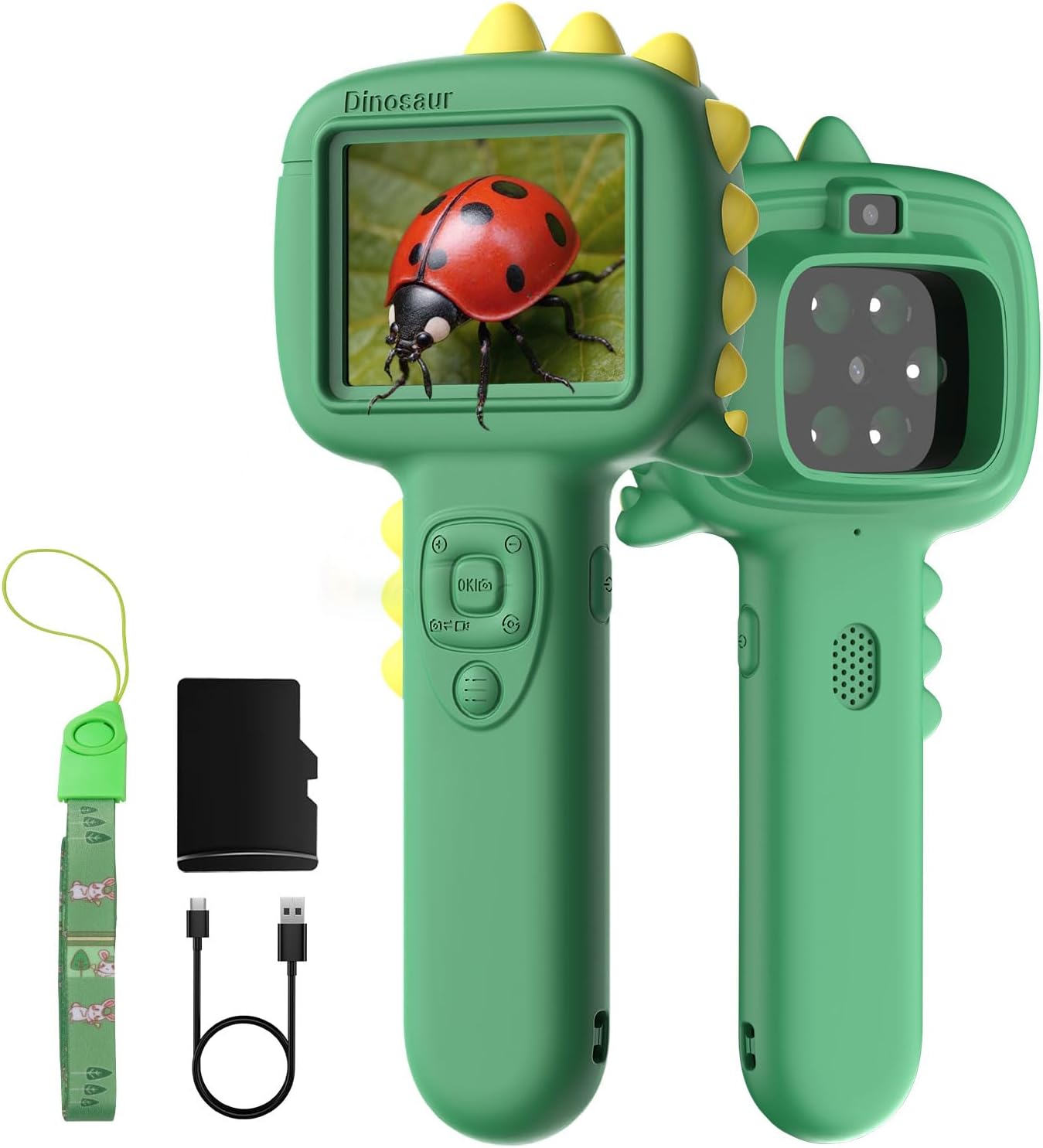 Microscope Camera for Kids Gifts Toys- Handheld Pocket Microscopes with 2.4″ Screen and Autofocus – Mini Digital Educational Science Kit for Christmas Birthday for Age 3-5 5-7 8-12 Girls Boys (Green)