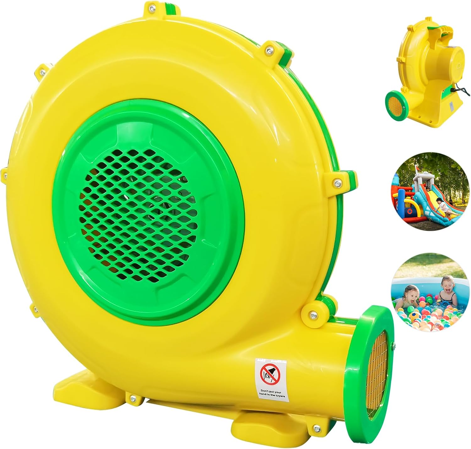 1100Watt/1.5HP High Power Air Blower for Large Inflatables, GONFLABLE Inflatable Bounce House Blower, Portable Fan Pump Leaf Blower Corded Commercial for Bouncy Castle, Jumper, Water Slide