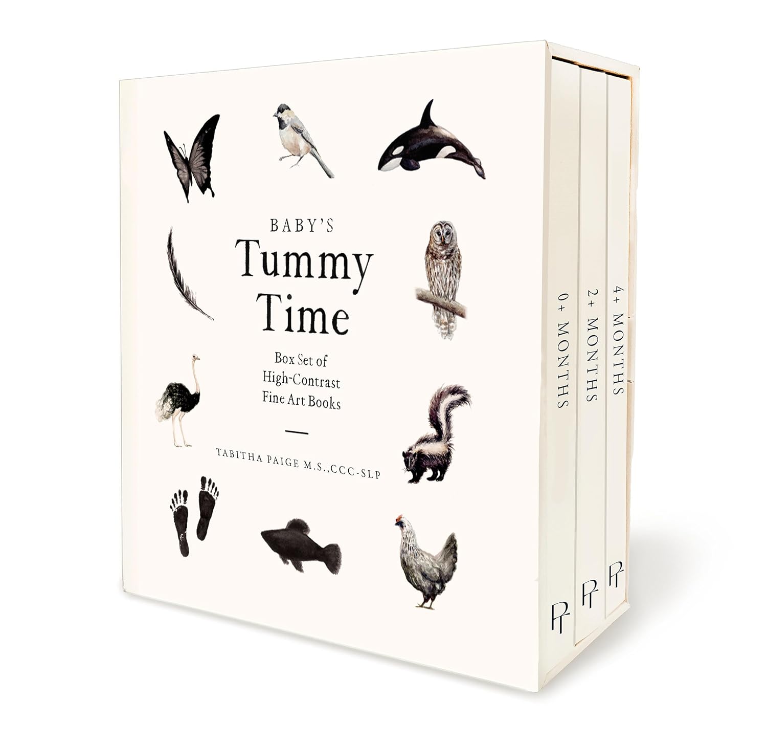 Baby’s Tummy Time Book Box Set: A 3-Book Box Set of High-Contrast Art for Visual Stimulation at Tummy Time (Tabitha Paige Children’s Book Series)