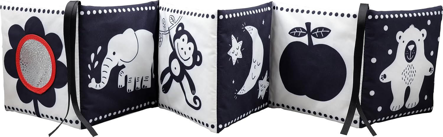 What Does Baby See? A High-Contrast Soft Cloth Book for Babies (Brain Development, Tummy Time)
