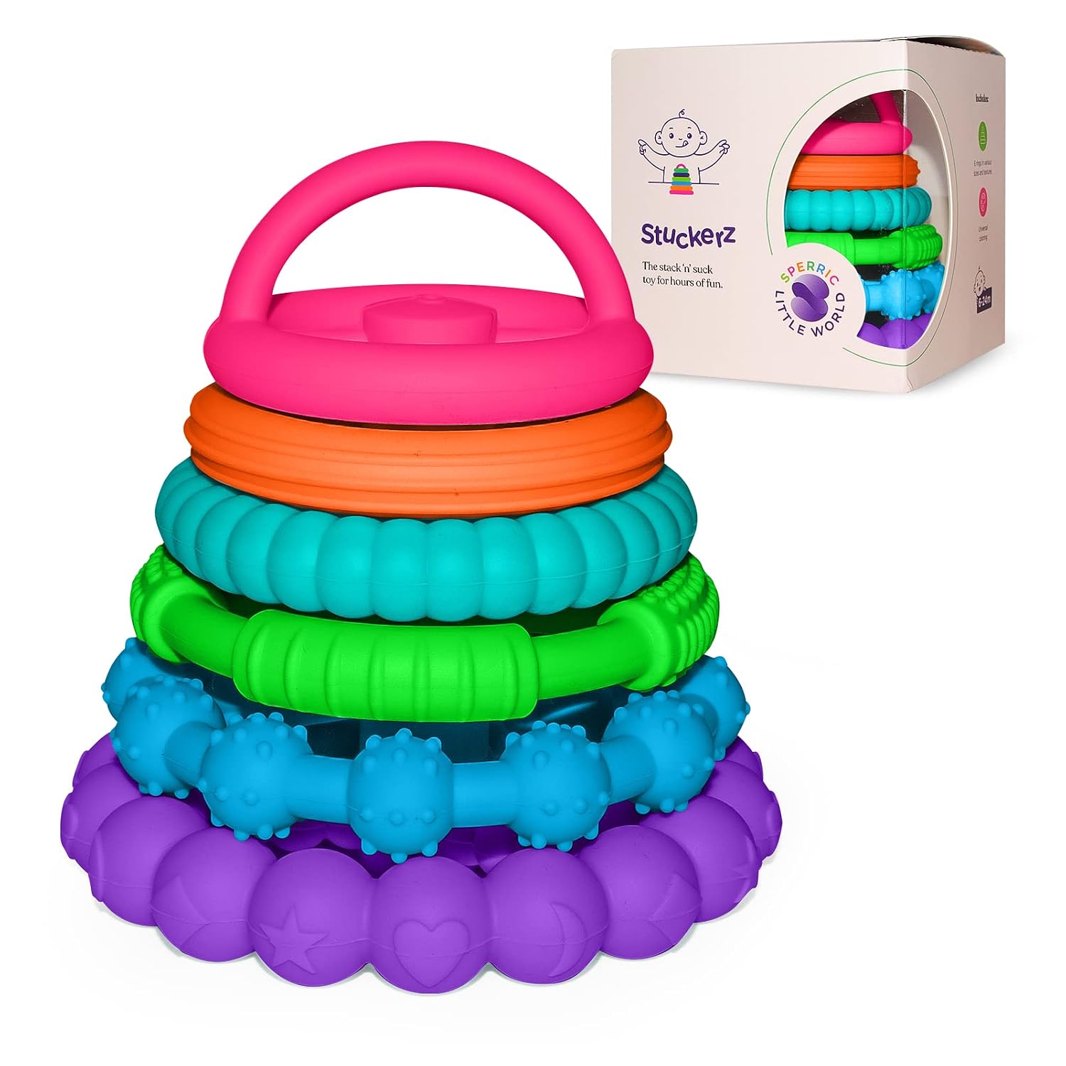 Silicone Baby Stacking Teething Toys | Soft, Interactive and Fun Stacking Rings for Babies Boy, Girl, Multicolor