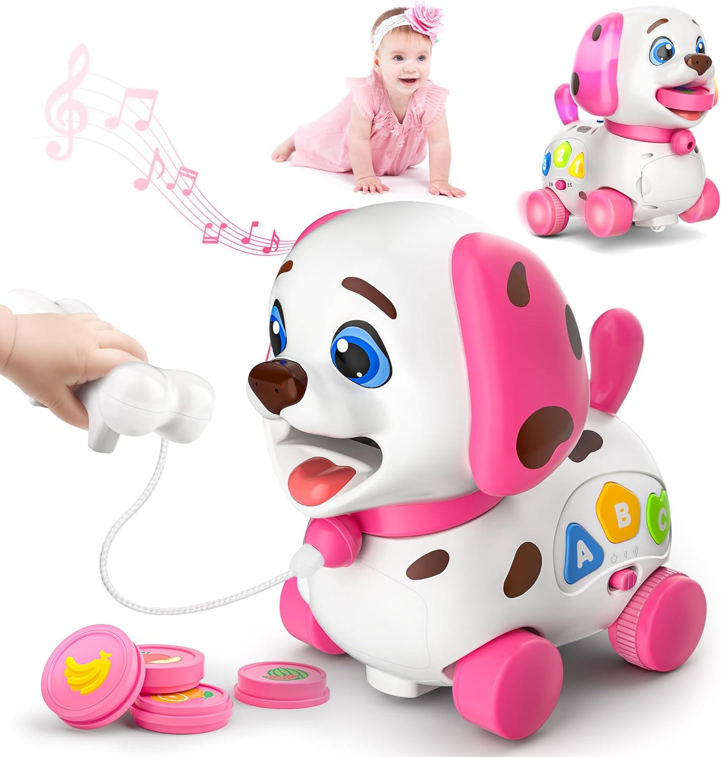 Musical Toys for 1 Year Old Girl Gifts, Bilingual Baby Toys 6-12-18 Months, First 1st Birthday Girl Gifts, Learning Educational Toddlers Puppy for 1 Year Old Boy Present