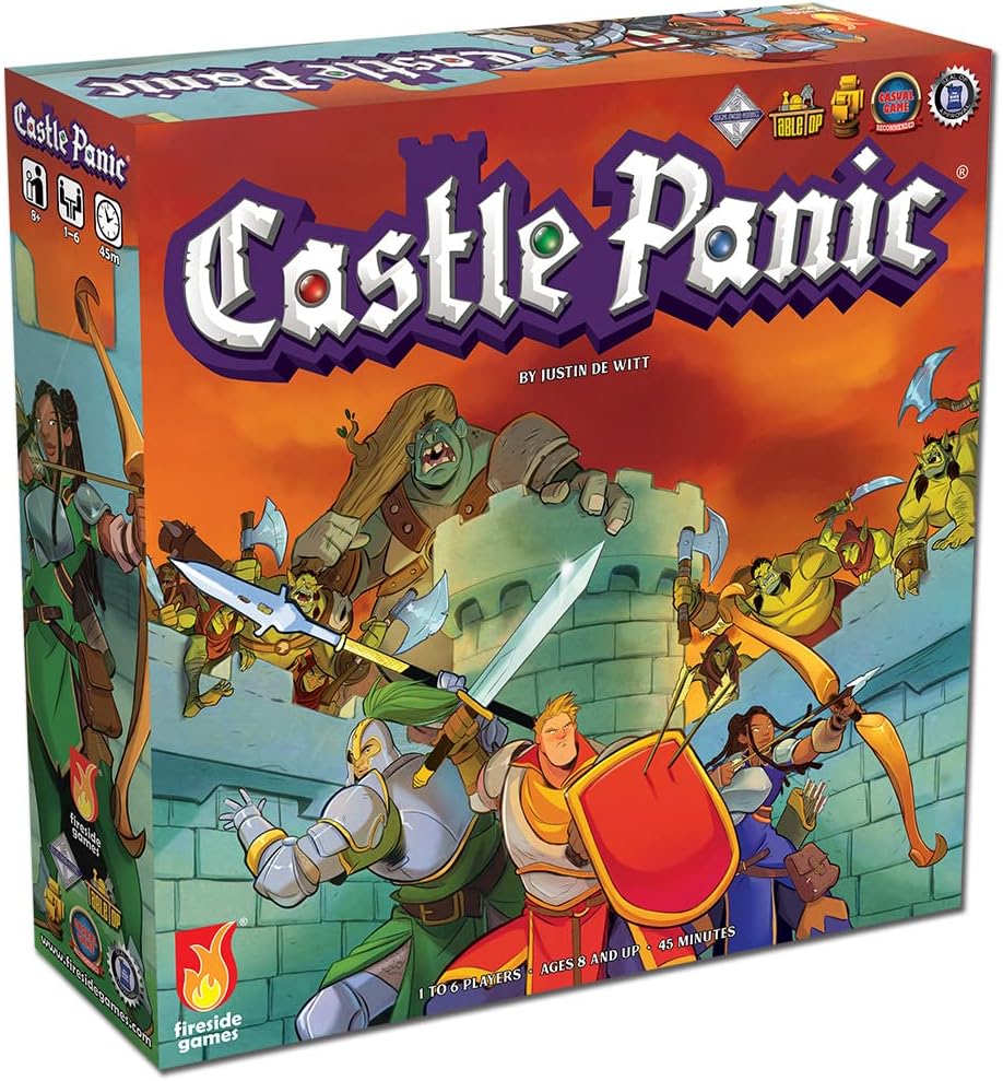 Fireside Games Castle Panic 2nd Edition | Cooperative Family Strategy Board Game with Monster Defense Card Trading and 3D Towers | Fun Adventure for 1-6 Players Ages 8 and Up