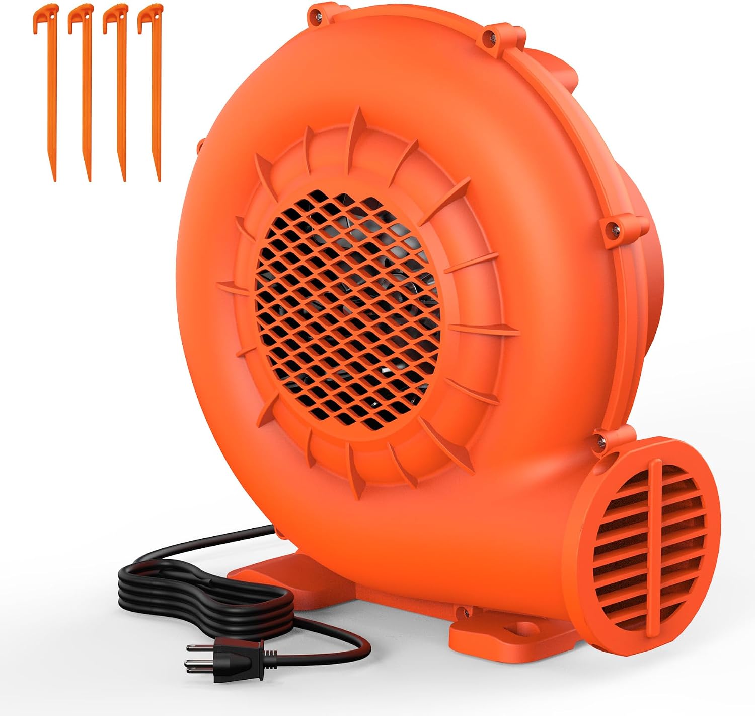 Bounce House Blower, 550W Inflatable Air Blower with High Airflow Quick Inflation for Bouncy Castle Inflatable Water Slide Decorations, Orange