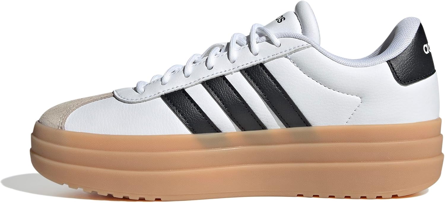 adidas Womens Vl Court Bold Lace Up Sneakers Shoes Casual – Pink