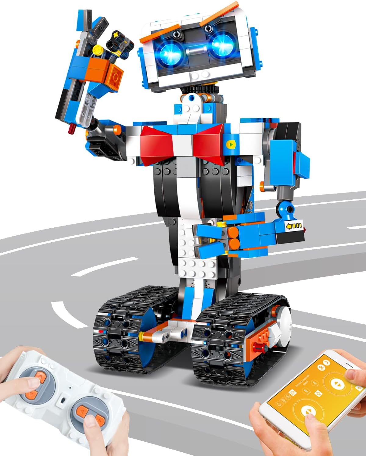 Robot Building Kits for Kids, Stem Toys for Boys Age 8-12, APP & Remote Control Educational Coding Building Sets, Programmable Robot for Kids, Rechargeable Robotic Kit Gifts for Girls Boys