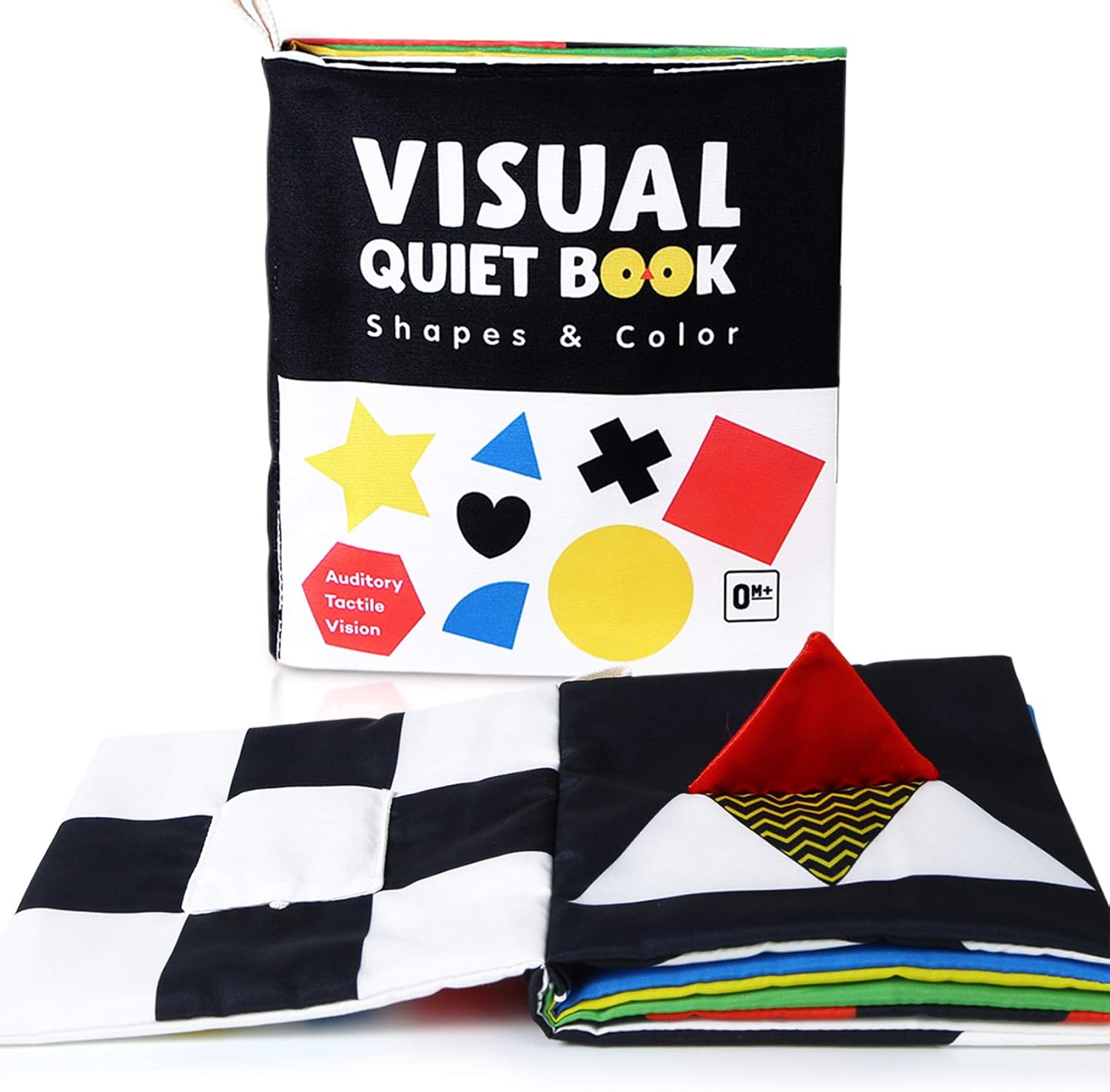 beiens High Contrast Black and White Baby Book – Touch and Feel Crinkle Sensory Toy – Visual Stimulation Interactive Montessori Toys for 0-12 Months Infant Newborn – Baby Gift for Boys Girls