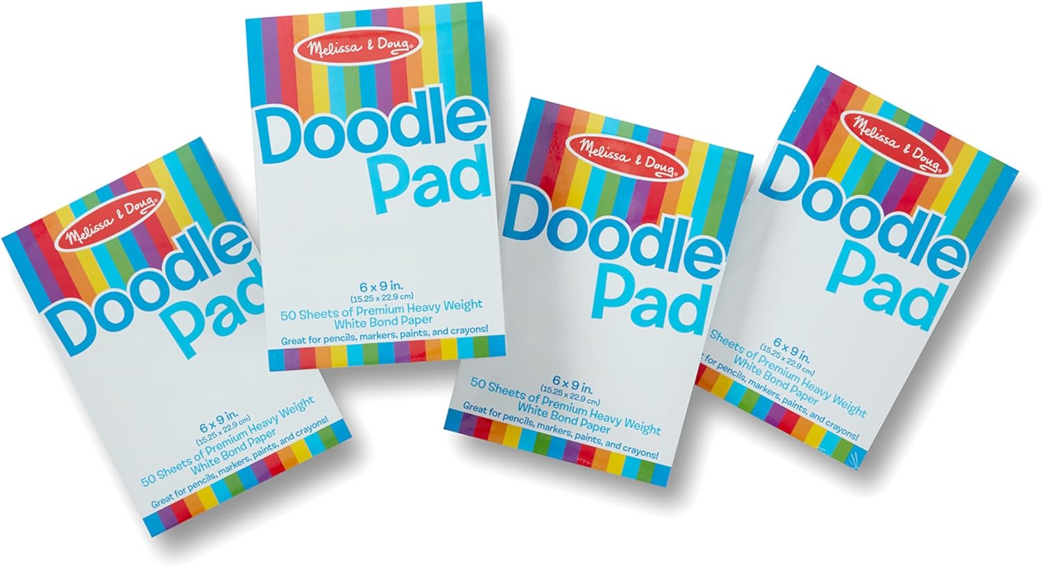 Melissa & Doug Drawing Paper Pad (6 x 9 inches) – 50 Sheets, 4-Pack Kids Drawing Paper, Coloring Pad for Kids