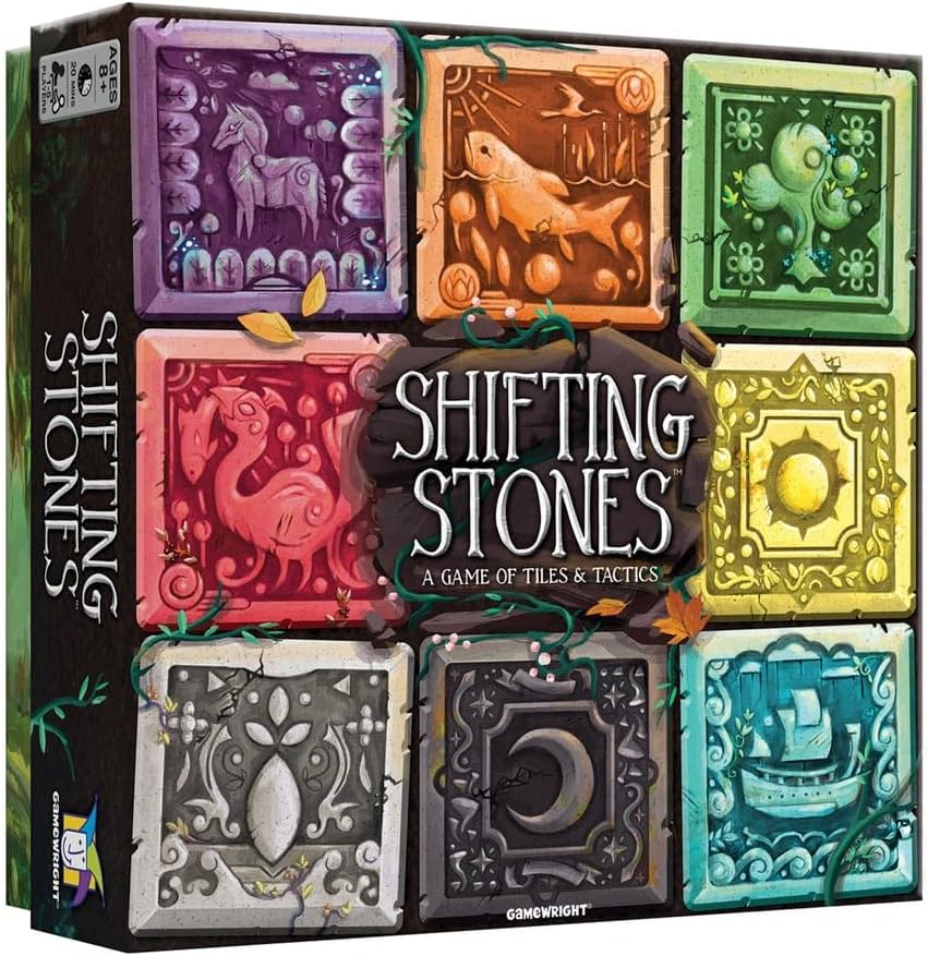 Gamewright – Shifting Stones – A Visual, Decision-Making Family Strategy Game of Tiles, Cards, and Tactics, 8 years +
