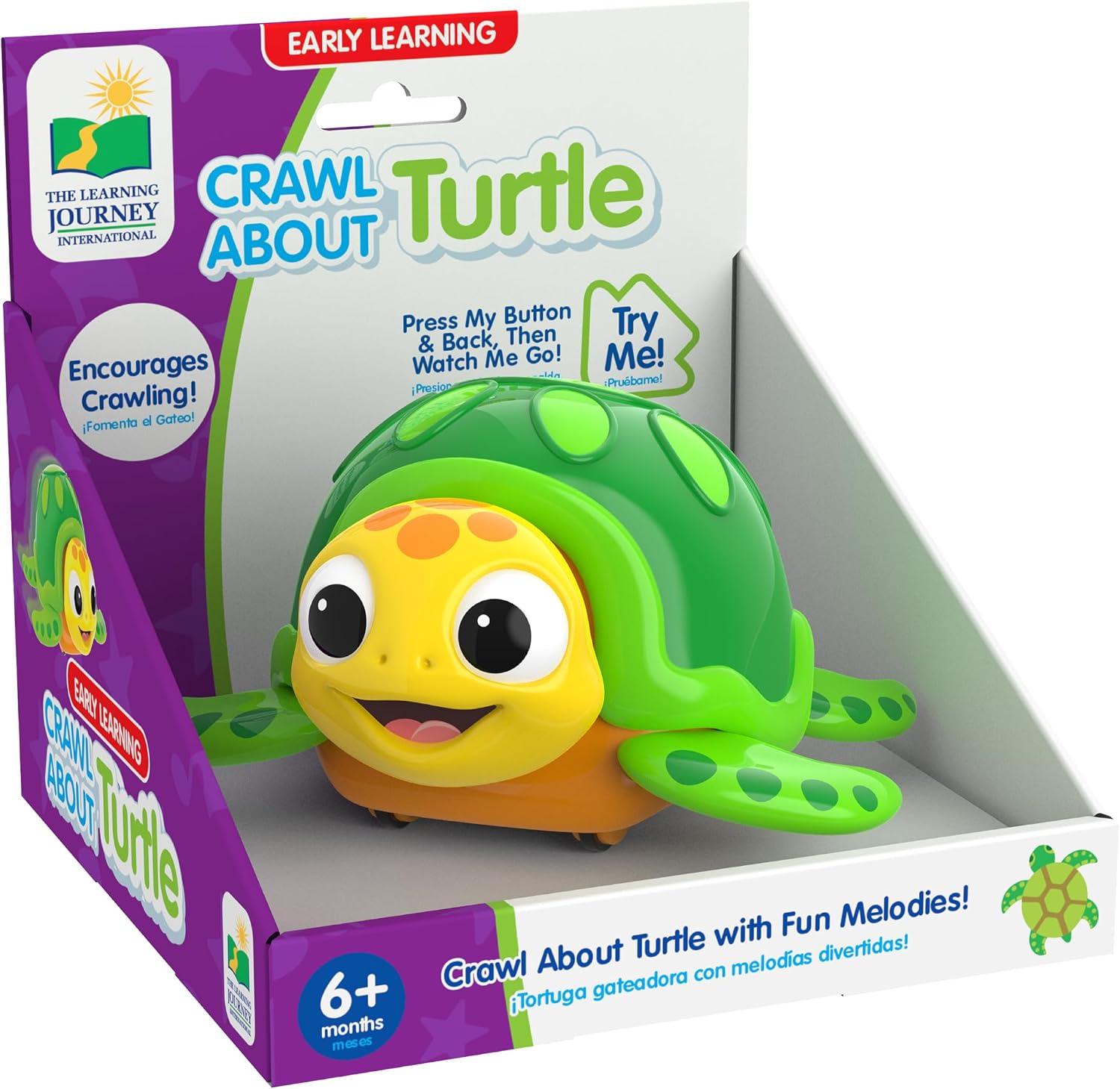 The Learning Journey Crawl About Sea Turtle – Musical Crawling Toy for Babies – Interactive Movement Aid with Songs – Developmental Baby Toy for Ages 6+ Months