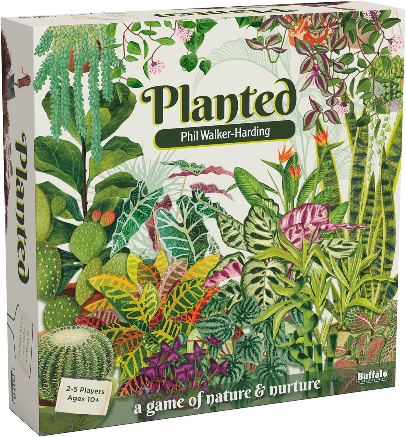 Buffalo Games Planted Strategy Board Game – 2-5 Players, Ages 10+ – Grow 42 Unique Houseplants & Manage Resources in Strategy Games – Family Board Game Night