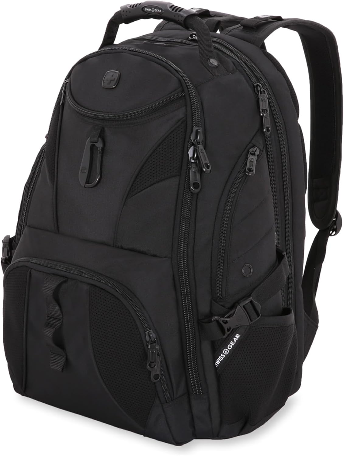 SWISSGEAR 1900 ScanSmart Laptop Backpack, Fits Most 17-Inch Laptops, TSA-Friendly Lay-Flat Design, RFID Protection, and Tablet Pocket, Black, 31L, 18.5-Inch