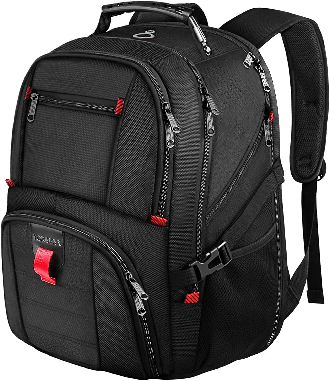 YOREPEK Large Laptop Backpack for Men, Heavy Duty Travel Backpack | Carry On Flight Approved, 17 Inch College Work Bookbag, Water Resistant Business Backpack for Men Women mochilas para hombres