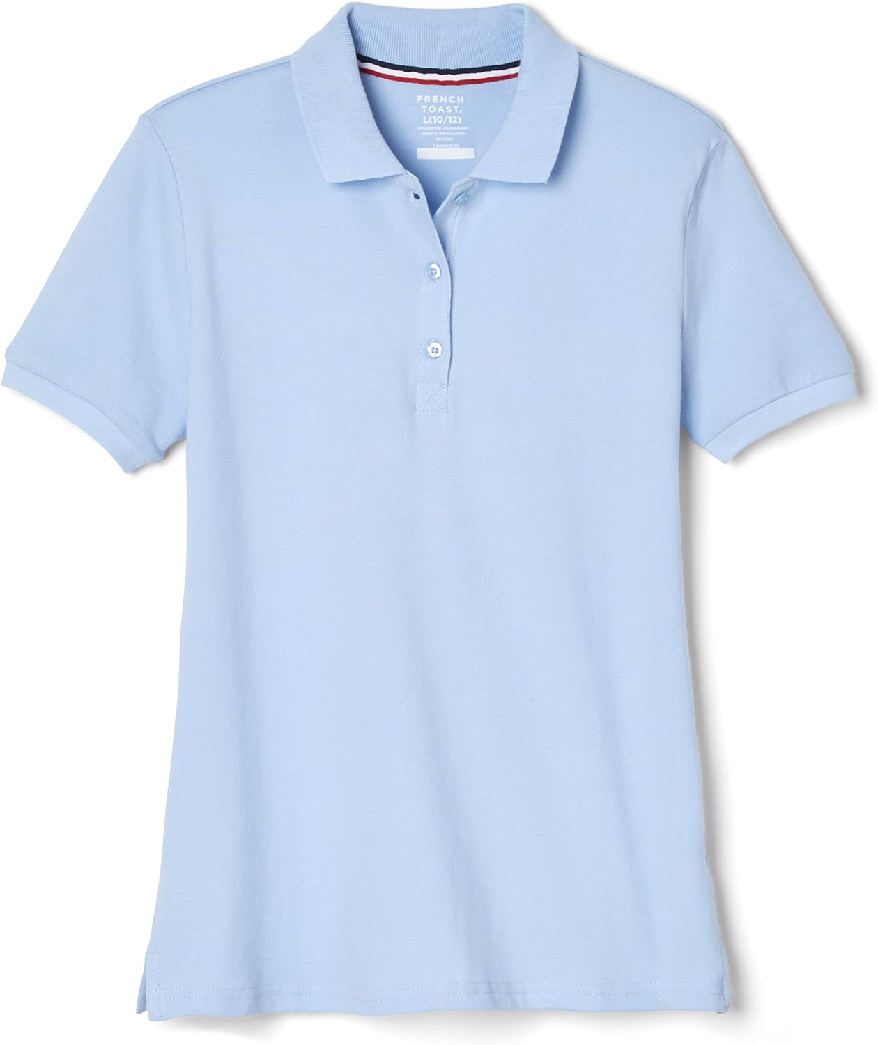 French Toast Women’s Juniors’ Short Sleeve Stretch Pique Polo Shirt